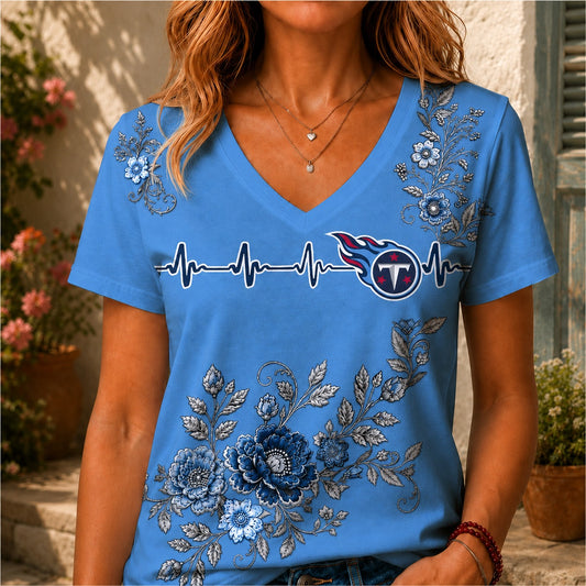 TT x NFL Luxury Women V-Neck Shirt