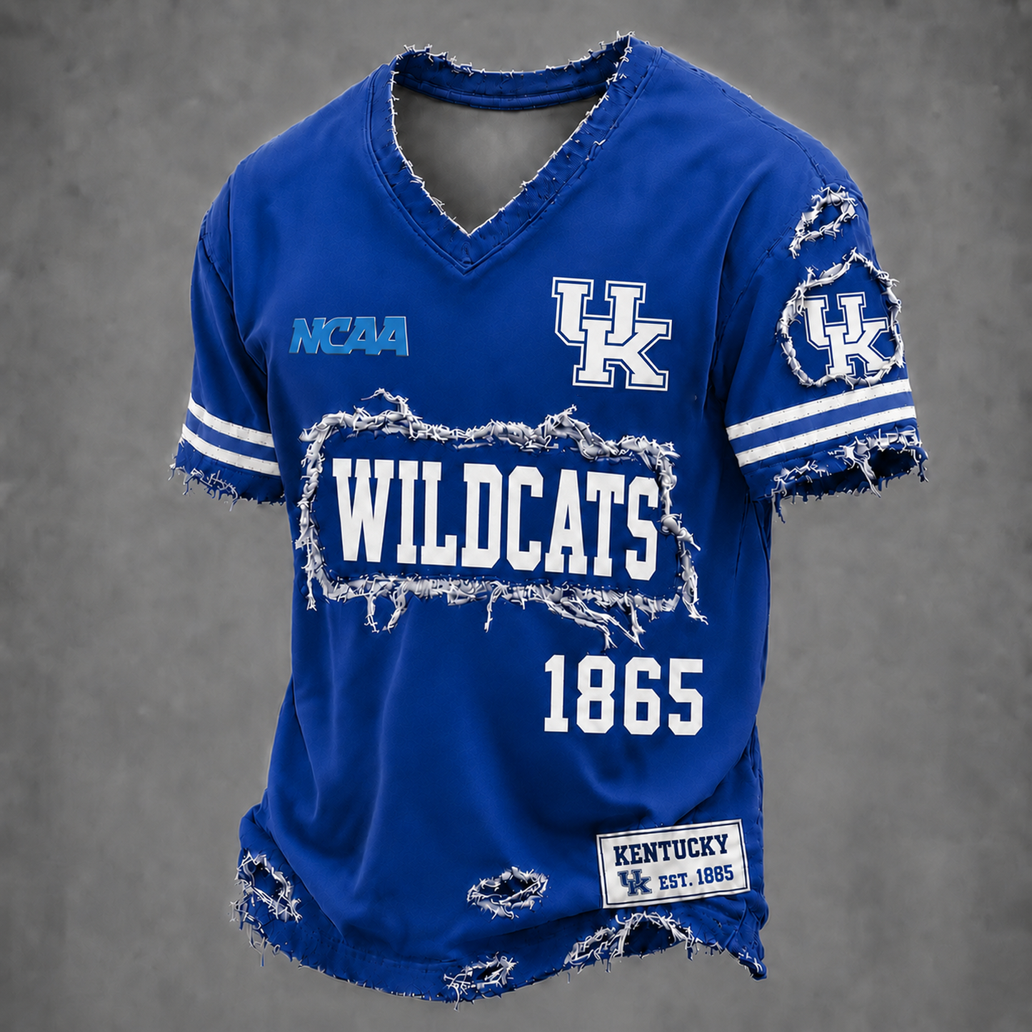 UK x NCAA LUXURY V-Neck T-Shirt 0506 DatND DVT
