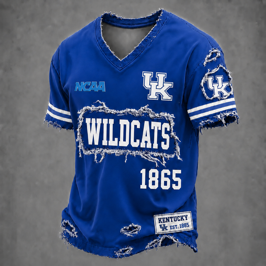 UK x NCAA LUXURY V-Neck T-Shirt 0506 DatND DVT