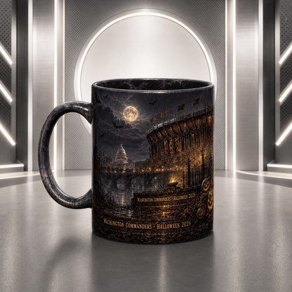 WC Halloween Football Mug – The Frozen Cornfield Spooky Fan Gift DDT
