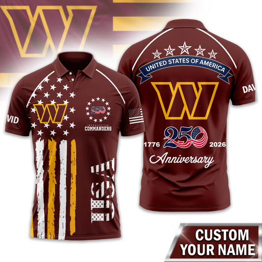 WC Premium NFL American Semiquincentennial Polo Shirt 010726