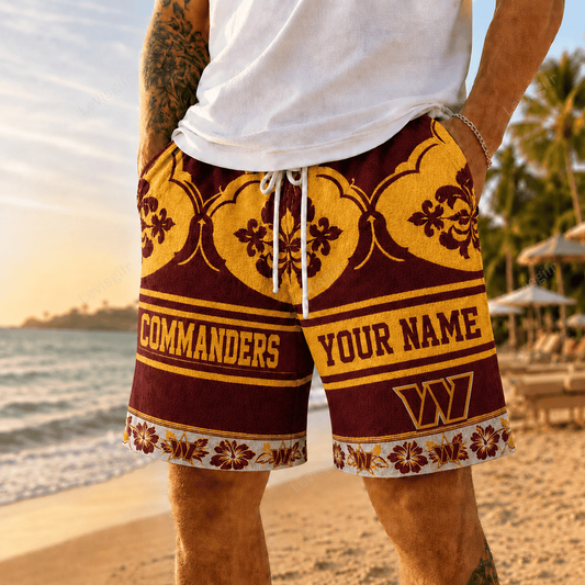 WC x NFL Premium Beach Short Personalized Gift For Fan