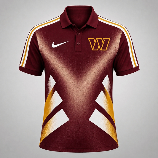 WC x Premium NFL Sports Fan Geometric Pattern Polo Shirt