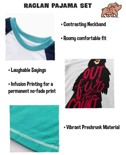 Pug Set Colors Go Hard Or Go Home Pajama Set |Sleepwear Pjs Sets | Raglan Shirt Pants Set